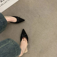 LBSFY -New High Heel Plush Slides Woman Fashion Elegant Pointed Toe Lamb Hair Slippers Ladies Luxury Plush Evening Party Pump Shoes