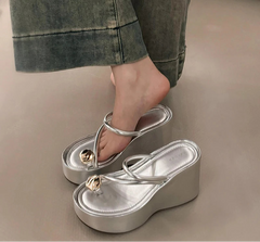 LBSFY - Summer Platform Wedges Heel Women Flip Flop Fashion Clip Toe Slippers Shoes Beach Vacation Female Slides