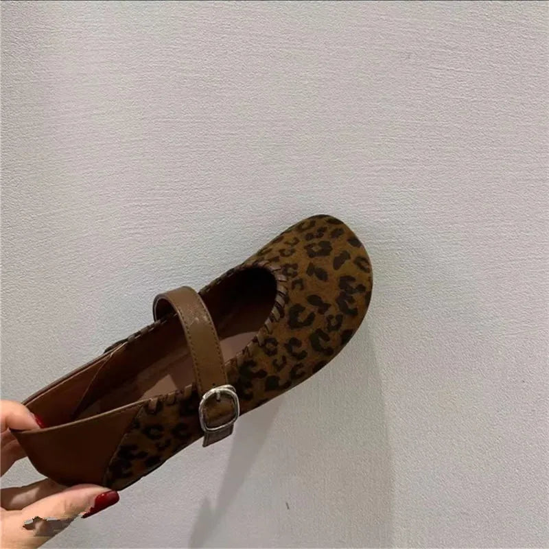 LBSFY -New Style Autumn Women Flats Round Toe Shallow Slip on Ladies Casual Ballet Shoes Soft Leather Eelgant Dress Shoes Zapatos Mujer