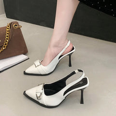 LBSFY -New Women's Ankle Boots Lace Up Leather Shoes Pointed Toe Flats Soft Sneakers for Female Motorcyle Boots Black Booties