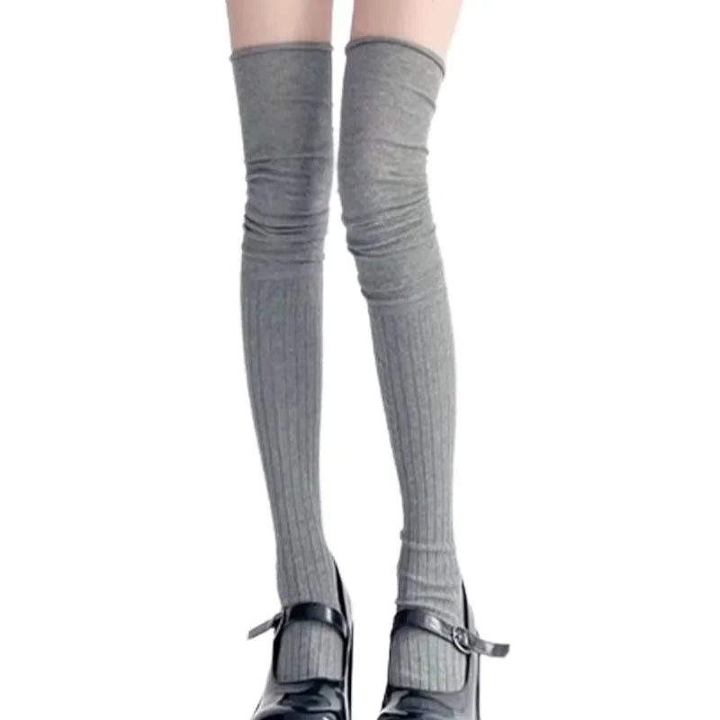 Lbsfy 1/3pairs Autumn Long Tube Socks Thermal Warm Stocking Female Trendy Casual Thigh High Striped Leggings Trendy Over The Knee Sock