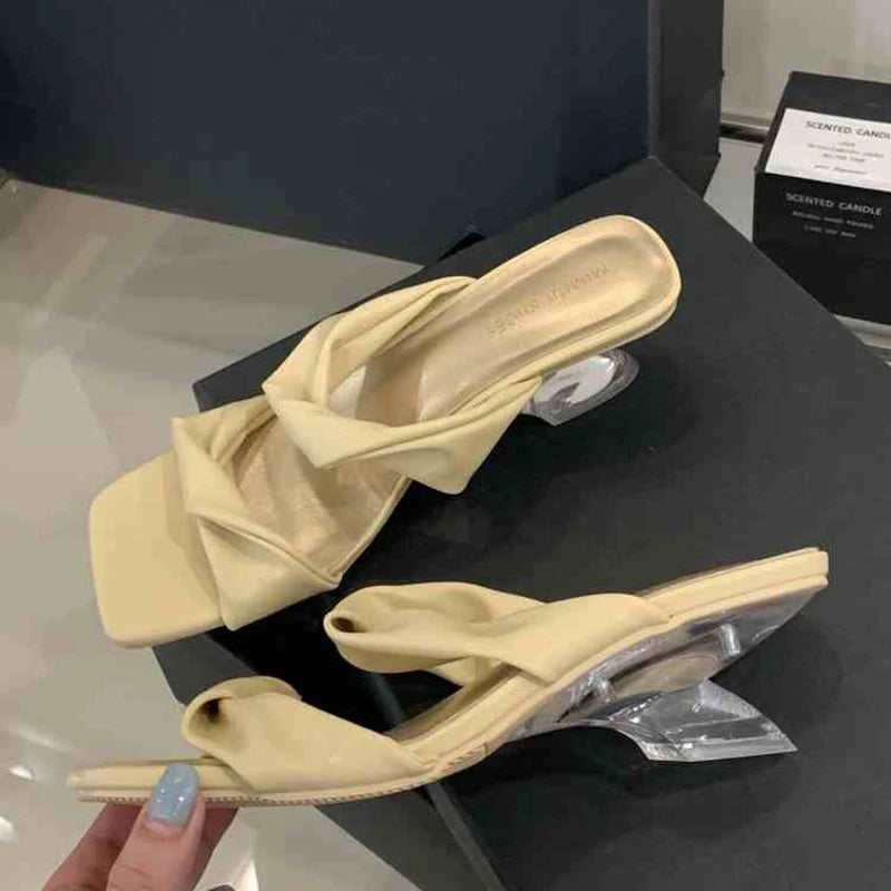 LBSFY  -Summer Fashion Clear Strange High Heels Women Slippers Open Toe Shoes Ladies Casaul Party Dress Slides