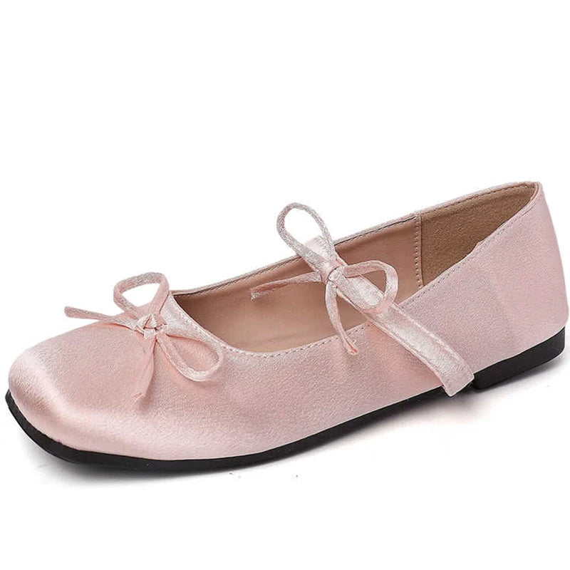 LBSFY  Spring Butterfly-knot Women Mary Jane Shoes Comfort Soft Sole Flats Ladies Casual Dress Ballerina Footwear