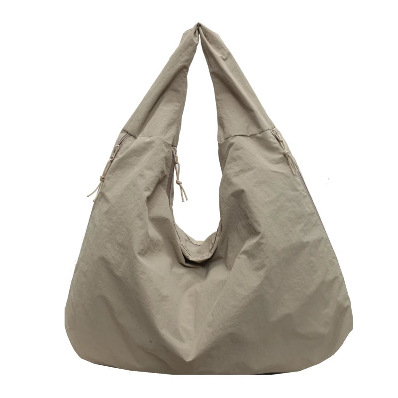 LBSFY -Japanese Fashion Casual Nylon Tote Bag Women 2025 New Style Trend All-match Large Capacity Underarm Bag Commuter Shoulder Bag