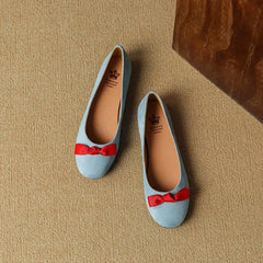 LBSFY  -  4 Colors Plus Size 34-43 New Suede Leather Women Flats Bowtie Spring Summer Ladies Flat Shoes Basic Slip On Footwear