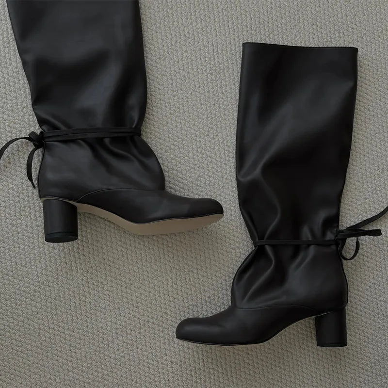 LBSFY  -   Star style Fashion Patent Leather Silver Split Toe Tabi Women Ankle Boots Autumn Winter High heels Chunky Chelsea Boots Shoes