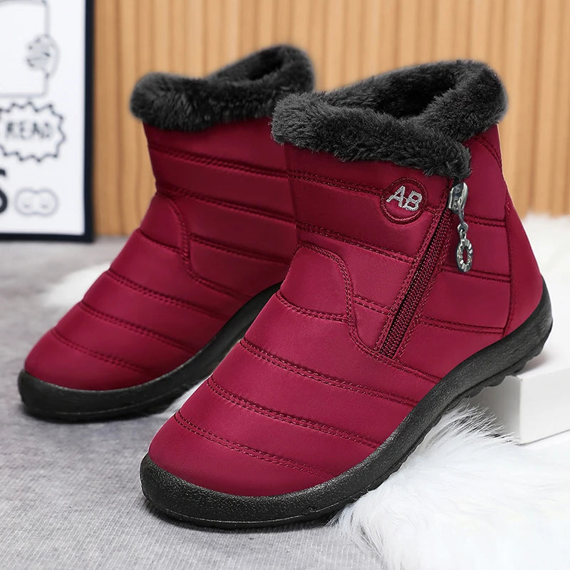 LBSFY -Winter Women Waterproof Snow Boots For Winter Shoes Women Casual Lightweight Ankle Boot Warm Fur Winter Boots Botas Mujer