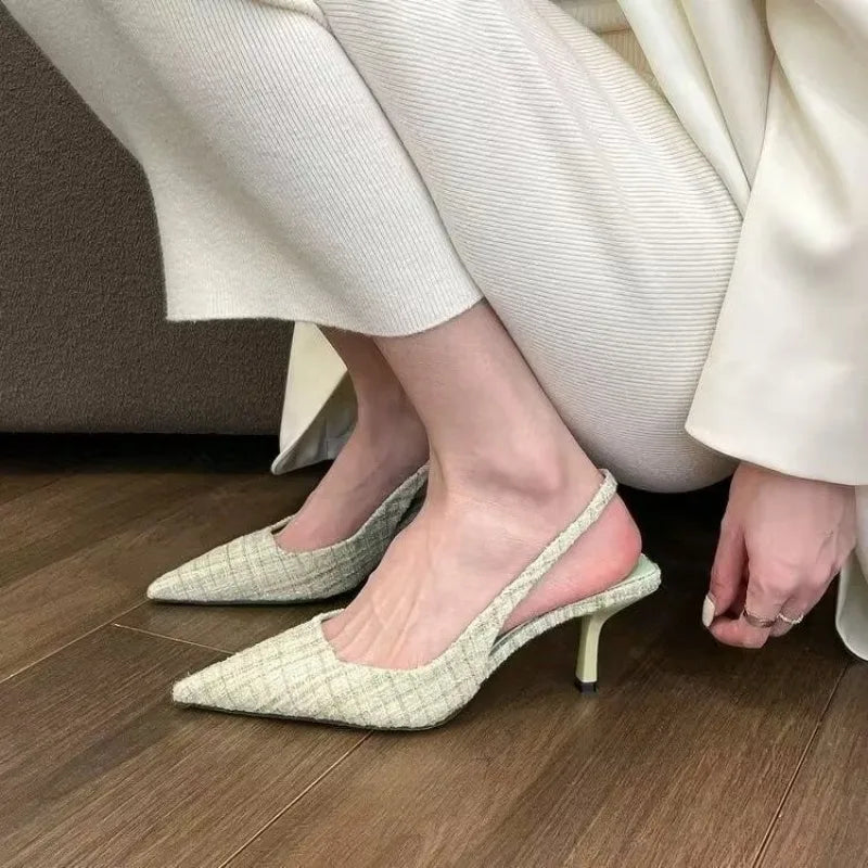 LBSFY -high heels women's new summer elegant temperament niche fashion versatile casual slim heels