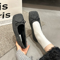 LBSFY -Shallow Female Soft Round Toe Ladies Flats With Shoes Slides Footwear Fashion Butterfly-Knot Women Ballet Flats Dance Shoes