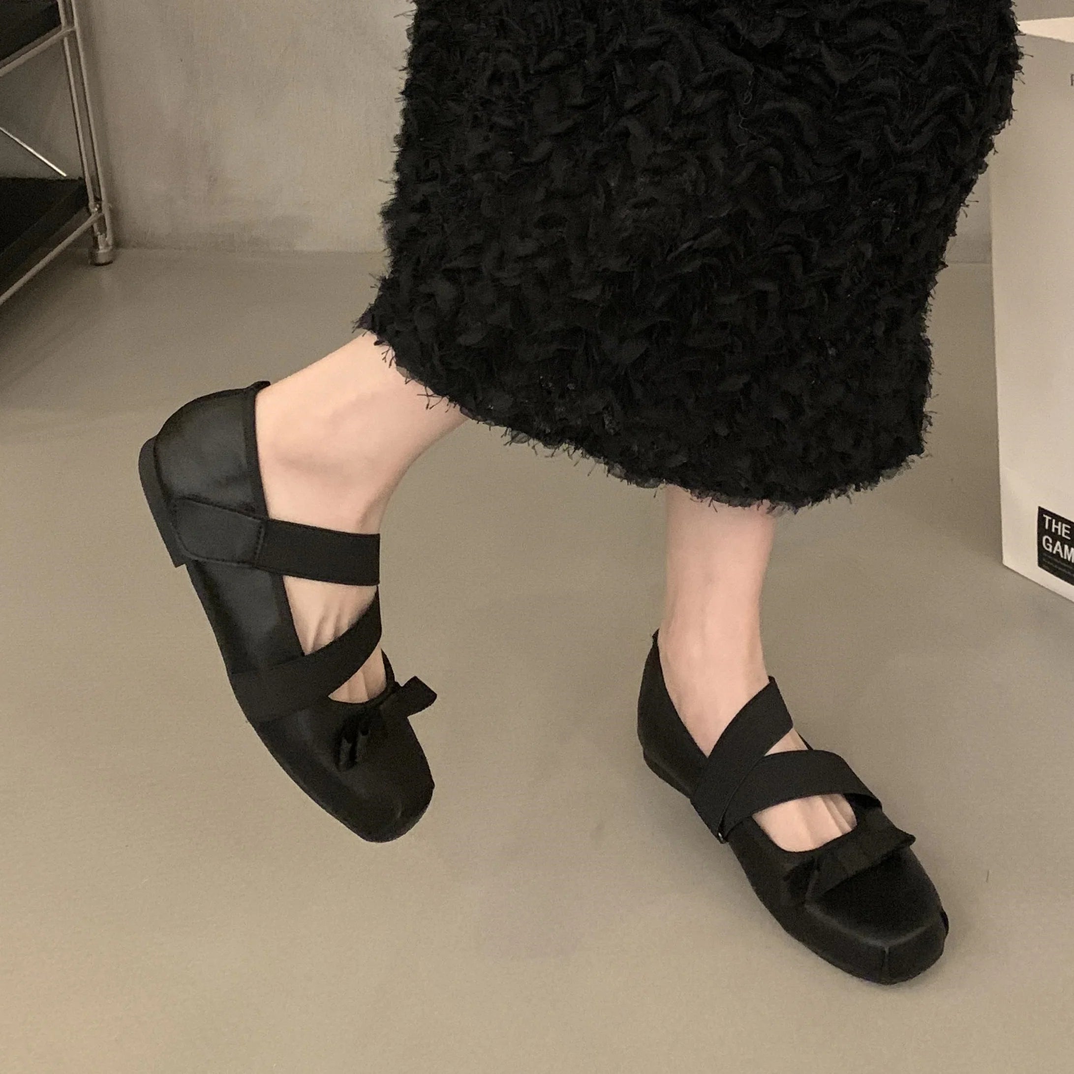 LBSFY  -  2025 Spring Women Flats Fashion Leopard Print Split Toe Shallow Slip On Ladies Mary Jane Soft Flat Heel Ballerina Shoe