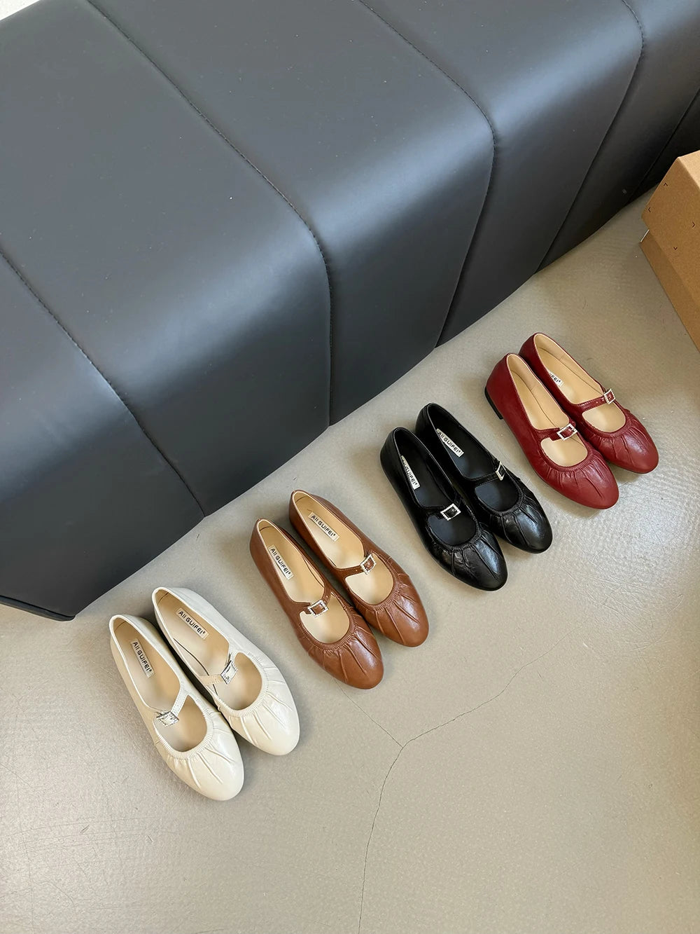 LBSFY  -  Round Toe Women Loafers 2024 New Arrivals Fashion Casual Low Flat Heeled White Brown Black Red Shallow Slip On Mary Janes 35-39