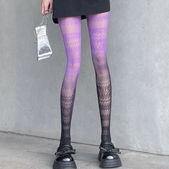 Lbsfy Gradient Female Thin Tights Fashion Lolita Cosplay Girls Pantyhose Women Candy Colors Long Stockings Summer Colorful Leggings