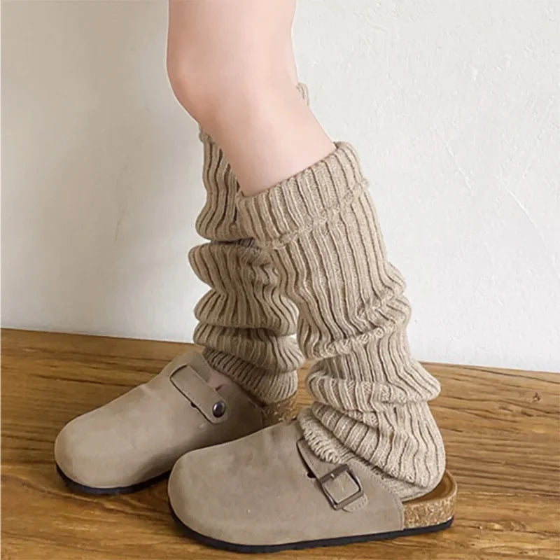 Lbsfy Children Sweet Japanese Lolita Leg Warmers Women Ankle Warmer for Girls Gothic Long Socks Y2K Knitted Cosplay Heap Heap Socks