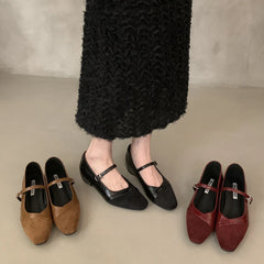 LBSFY  - Spring New Brand Round Toe Shallow Slip O  Women Flats Ladies Casual Ballet Shoes Soft Leather Eelgant Dress Shoes