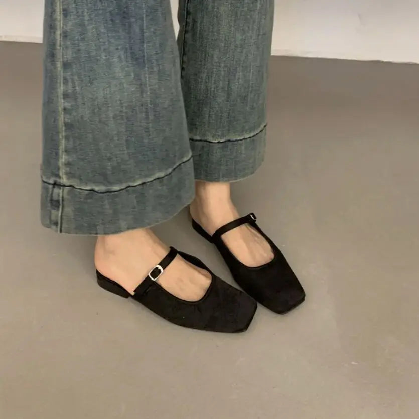 LBSFY -Women Slippers  Slip On Flats Round Toe Shallow Lazy Boat Slingback Mules Shoes Soft Warm Loafers Dress Slides Mujer