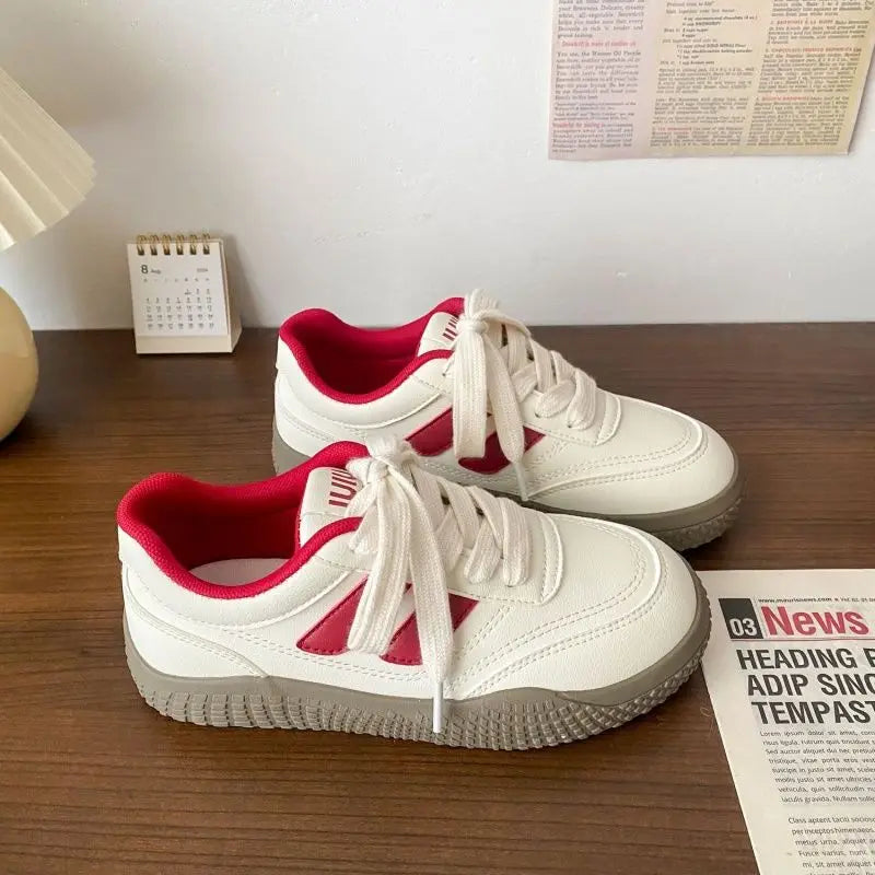 LBSFY  -  White Sports Shoes Woman Platform Sneakers Spring Summer 2025 Casual Tennis Female Flats Vulcanize Harajuku Korean Fashion