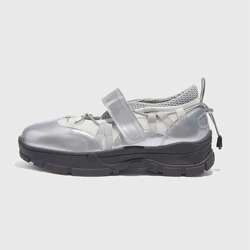 Lbsfy Retro HOOk&LOOP Thick Bottom Women Sneakers Round Toe Sport Ladies Shoes Elastic Band Design Non-Slip Tenis Femininos Shoes