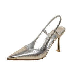 LBSFY -New Fashion Women's High Heels Sandals Pointed Toe Shoes Sexy Slingback Woman Slippers Summer Trend Designer Dress Pumps Sandals