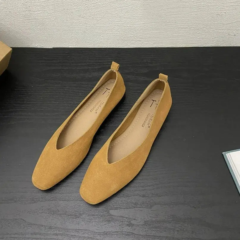 LBSFY -Women Flats New Ballerinas Soft Leather Moccasins Slip On Retro Grandma Shoes Ladies mules Slippers Mujer