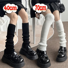 Lbsfy Y2K Women's Leg Warmers Japanese Lolita Long Socks Wool Knitted Foot Cover Arm Warmer Autumn Winter Crochet Heap Sock Boot Cuffs