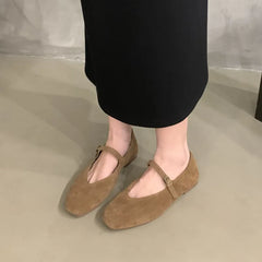 LBSFY -Brand New Women Flats Round Toe Shallow Slip On Ladies Casual Ballet Shoes Soft Leather Eelgant Dress Shoes Mujer Size