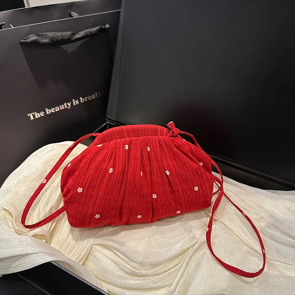 LBSFY -Ladies' Crossbody Bag, Fashionable and Versatile, with Floral Patterns, Exquisite and Niche Design, Single Shoulder Bag