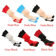 Lbsfy Retro Sexy Lingerie Stockings Contrast Color Thigh High Back Seam Medias Mujer Ultra-thin Wide Rib Top Nylon Stockings For Women