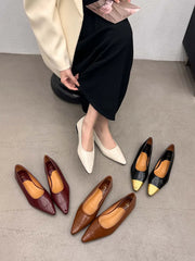 LBSFY  -  Pointed Toe Women Flats Loafers 2024 New Arrivals Black Brown Beige Red Autumn Dress Shoes Woman Party Loafers Mules Size 35-39