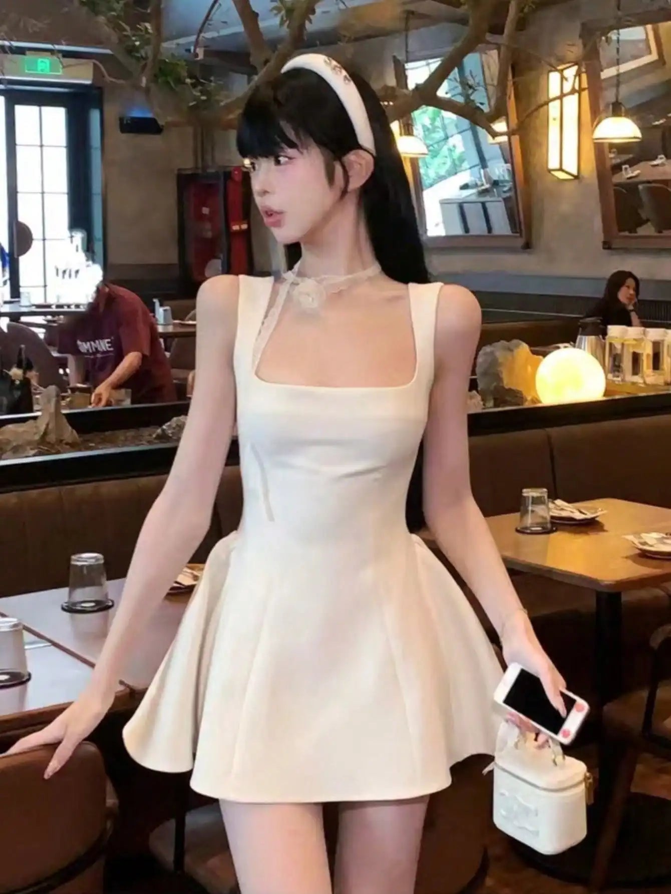 LBSFY -Elegant France Princess Women Short Dresses Summer Plain Corset Sweet Tutu Dress Party Evening Wide Straps Clothes 2025 New