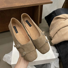 LBSFY  -  Genuine leather French gentle  style single shoe for women with shallow mouth and skirt ugly and cute  Mary Jane Bean shoe trend