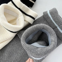 Lbsfy Metal Buckle Knitted Wool Leg Cover Socks Korea Women Calf Leggings Socks Y2K Winter Warm Foot Protector Leg Warmers Thickened