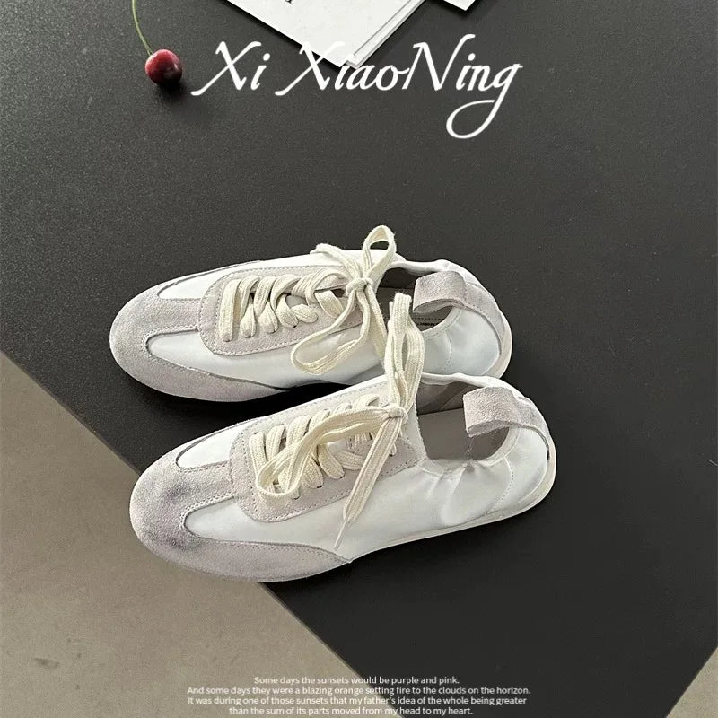 LBSFY  -  Women's ballet sneakers 2025 early spring shoes retro moral training flat bottom shoes  ballet training casual shoes