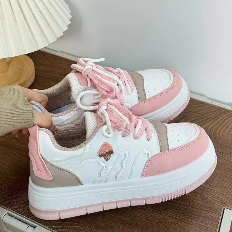 LBSFY  -  Kawaii Fashion Casual Sneakers for Women Spring Autumn New Designer Sports Board Shoes Female Color Match Platform Shoes Ladies