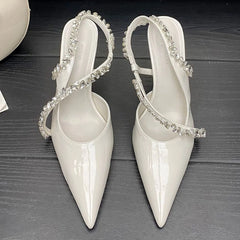 Lbsfy Luxury Rhinestone Sexy High Heels Party Shoes Party Shoe Pointed Toe Pumps Ladies Elegant Fashion Crystal Designer Sandals Women