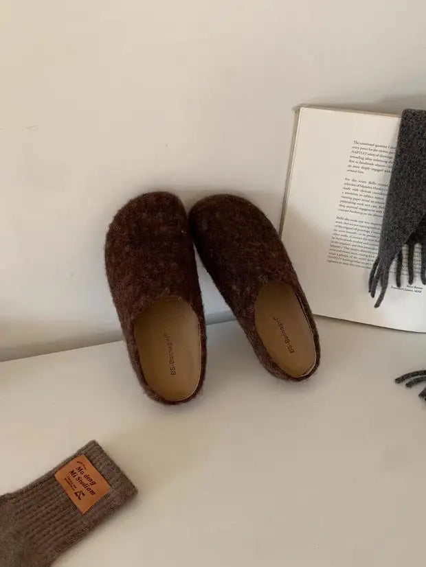LBSFY -Winter 2026 Fashion Women's Shoes Comfortable Plush Velvet Warm Slippers Home Non-slip Lightweight Soft-soled Indoor Slippers