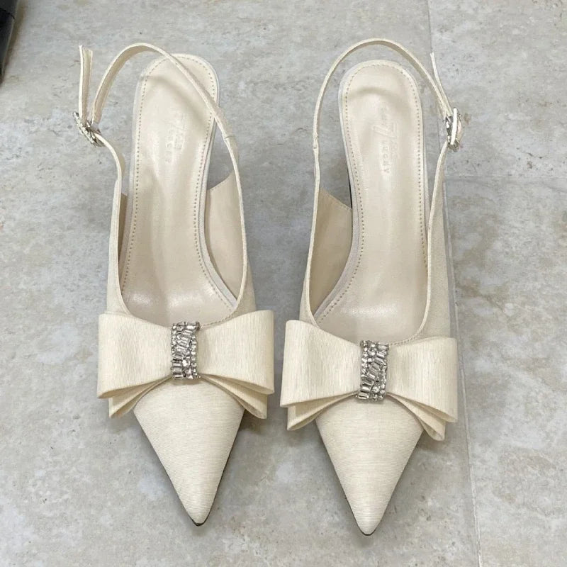 Lbsfy Leopard Sexy Thin High Heels Women Fashion Butterfly-knot Office Shoes Summer Pointed Toe Sandals Women Pumps Sandalias De Mujer