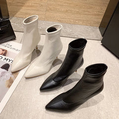 LBSFY -New Style Luxury Women's Fashion Ankle Boots Pointed Toe Stretch Boots Autumn Stiletto Socks Boots High Heels Ladies Shoes