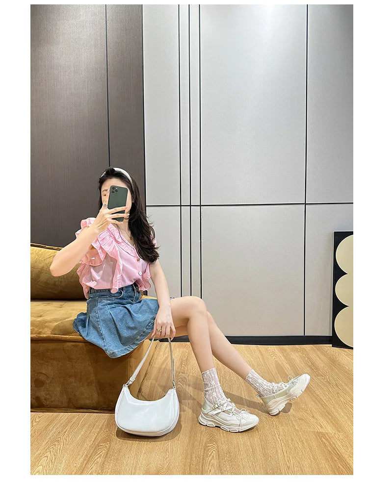 LBSFY -Design Summer New Round Toe Women Flats Fashion Loafers Shallow Mary Jane Shoes Soft Casual Ballet Shoes Slingback Shoes