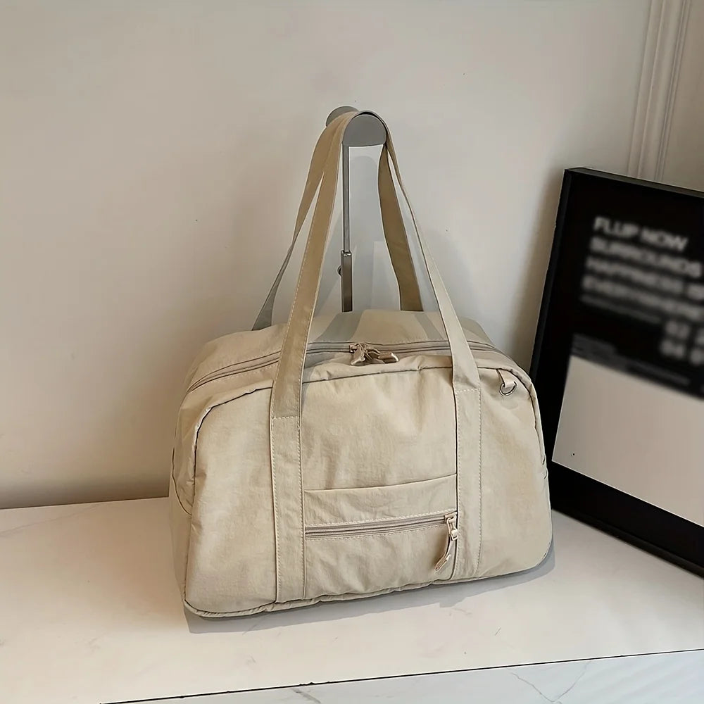 LBSFY -Large Capacity Nylon Bag Women's New Fashion Casual One-Shoulder Travel Luggage College Commuter Tote Bag