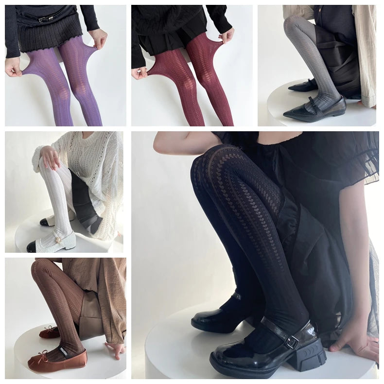 Lbsfy Solid Pantyhose Woman Winter Autumn Fashion Sexy Stockings Breathable Comfortable Leggings Elegant Purple Brown White Black Red