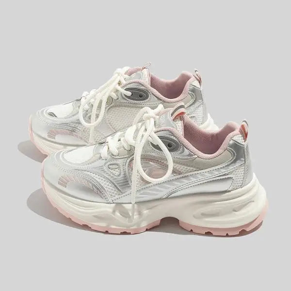 LBSFY  -  Small White Shoes 2024 Fashion Women's Round Toe All-Match Slip On Sneakers Mixed Colors Clogs Platform Modis Sports Casual Summ