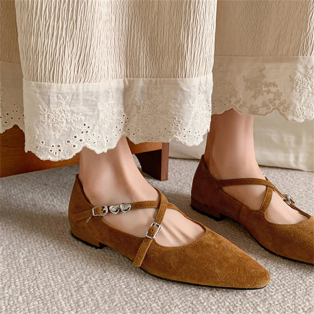LBSFY  -   2025 Spring Summer Elegant Genuine Leather Pumps Woman Low Heeled Elegant Casual Shoes Woman Party Shoes Silver