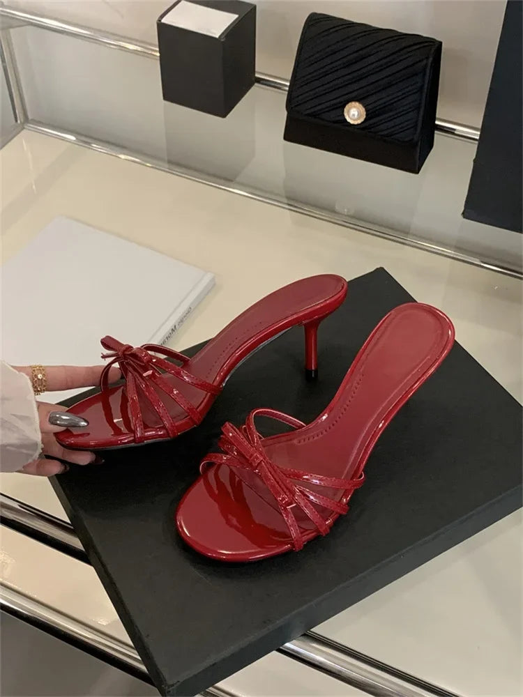 LBSFY -Summer Fashion Round Toe Slippers Women Narrow Band Thin Low Heels Beach Casual Sandals Flip Flops Shoes Zapatos De Muje