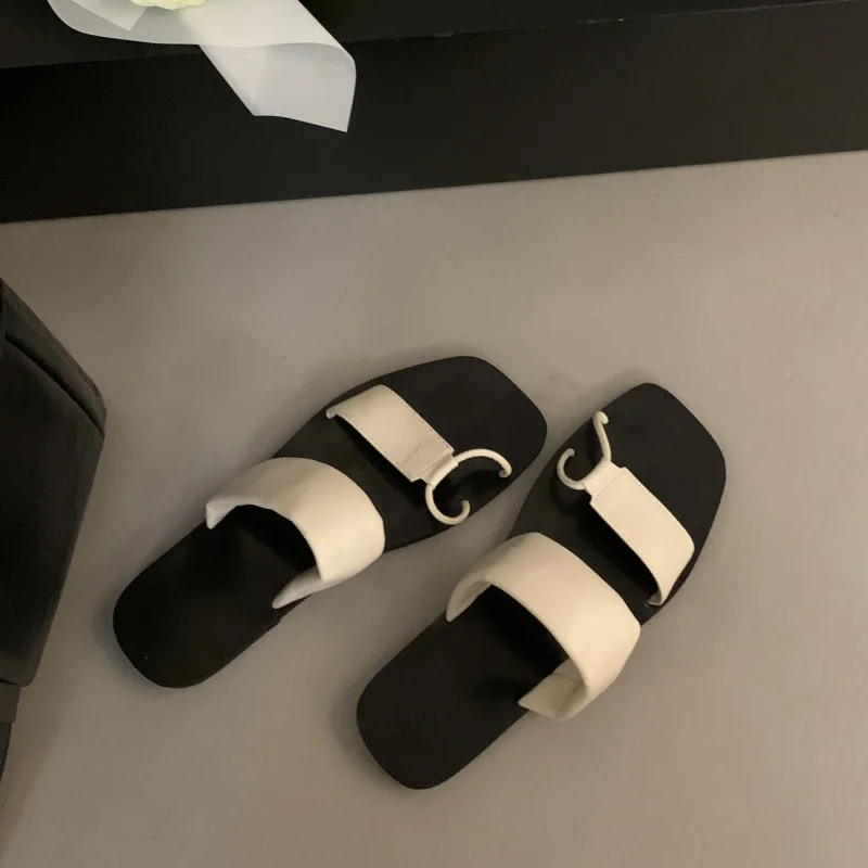 LBSFY -Summer Fashion Women Slipper Slip On Ladies Sandal Flat Heel Outdoor Dress Slides Shoes Beach Flip Flop Mujer
