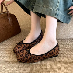 LBSFY  -   Slip on Women Fur Flats Fashion Elegant Butterfly-knot Autumn Furry Shoes Classics Ladies Comfort Soft Sole Mary Jane S