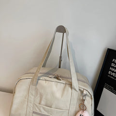 LBSFY -Large Capacity Nylon Bag Women's New Fashion Casual One-Shoulder Travel Luggage College Commuter Tote Bag