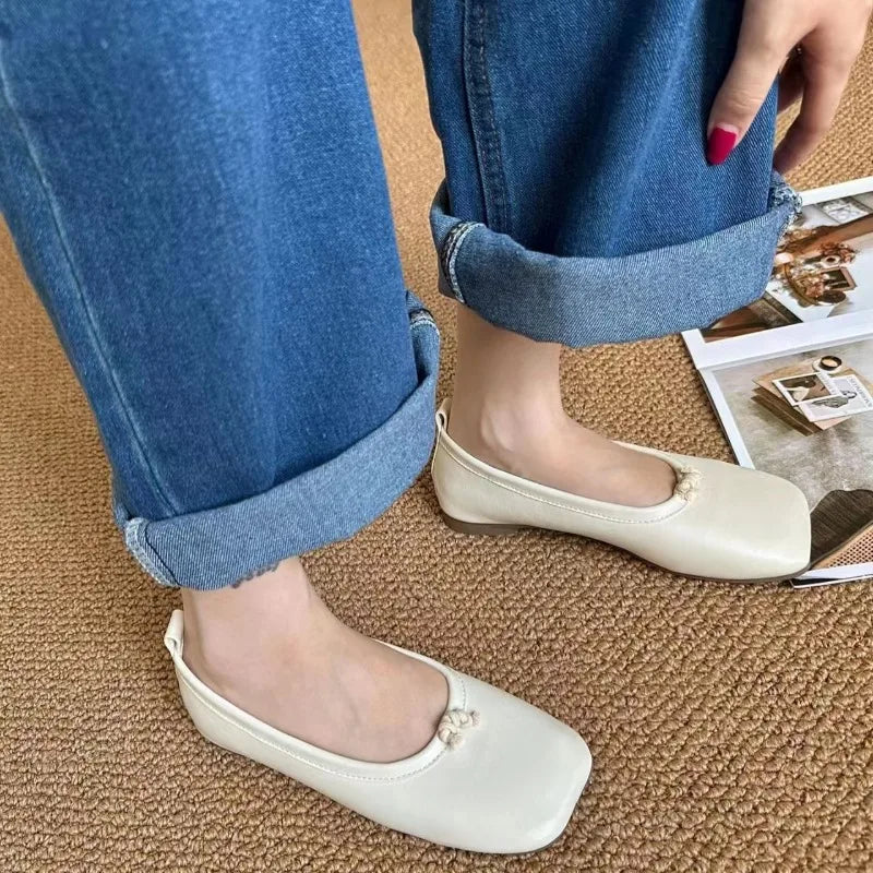 LBSFY  -  Flats Shoes Women Loafers for Female Ballerinas Mary Janes Ladies on Sales with Free Shipping Mules Sandals Slingback Moccasins