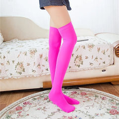 Lbsfy Soild Color Long Socks Women Over Knee Thigh High Over The Knee Stockings Lolita Ladies Girls Warm Knee Socks