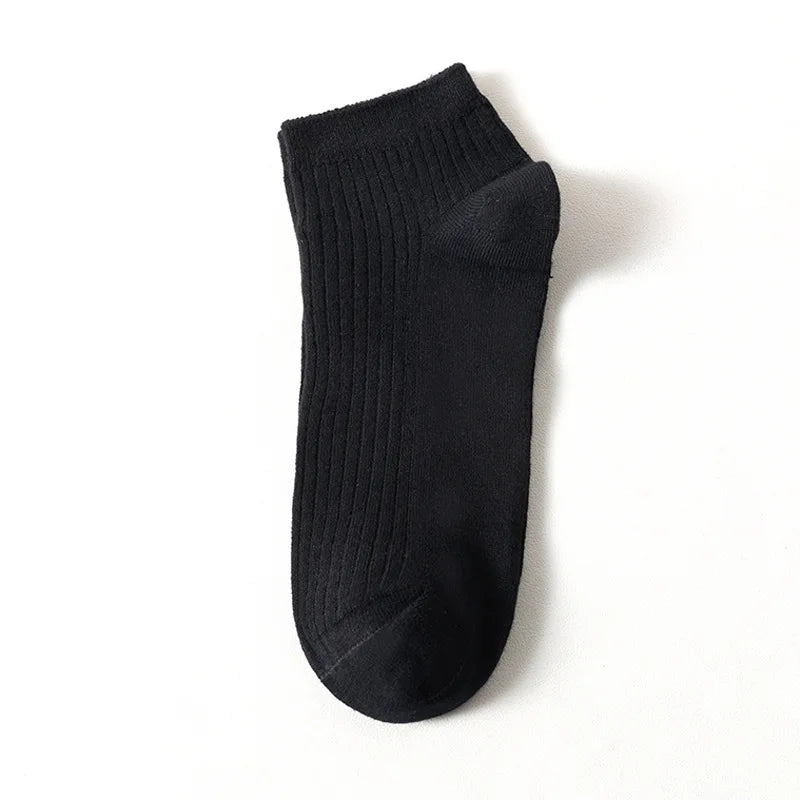 Lbsfy New Man Spring Summer Thin Cotton Solid Color Sports Ins Soft Casual Comfortable Breathable Short  Ankle Wicking Socks