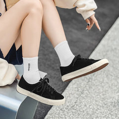 LBSFY  -  2024 Spring New Couple Sneakers Women Vulcanized Shoes Lady Lace-up Casual Flats Unisex Comfort Breathable Walking Canvas Shoes